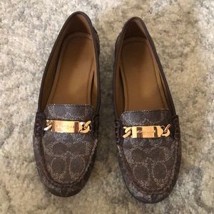 Coach signature leather loafers